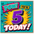 5th Birthday Card, Comic Book POW You're 5 Today Card