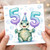 5th Birthday Card, Cute Turtle Balloon Number 5 Card