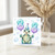 8th Birthday Card, Cute Turtle with Party Hat and Number 8 Balloons