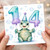 14th Birthday Card, Cute Turtle Party Card