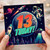 13th Birthday Card, Space Theme Astronaut Rockets Moon Today