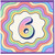 6th Birthday Card, Pastel Rainbow Design