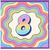 8th Birthday Card, Pastel Rainbow Number 8 Card