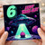 6th Birthday Card, Light Years Old Space UFO Cupcake Design