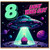 8th Birthday Card, Light Years Old Space UFO Birthday Card