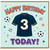 3rd Birthday Card, Football Shirt and Soccer Ball Design