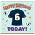 6th Birthday Card, Happy Birthday Today Football Shirt Soccer Card