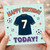 na 7th Birthday Card, Football Shirt Design