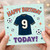 9th Birthday Card, Football Shirt Soccer Birthday Card