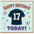 17th Birthday Card, Football Shirt Design, Happy Birthday Today