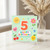 5th Birthday Card, Cute Happy Birthday Number 5 Card with Sun, Flower and Fruit Design