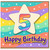 5th Birthday Card, Happy Birthday Star Design