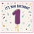1st Birthday Card, It's Your Birthday Balloon Design