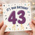 43rd Birthday Card, It's Your Birthday Balloon Design