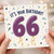 66th Birthday Card, It's Your Birthday 66 Balloon Design