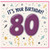 80th Birthday Card, It's Your Birthday Balloon Design
