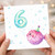 6th Birthday Card, Cute Pufferfish Party Card