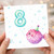 8th Birthday Card, Cute Underwater Pufferfish Party Card