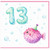 13th Birthday Card, Cute Pufferfish Party Design