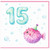 15th Birthday Card, Cute Pufferfish Underwater Party Design