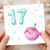 17th Birthday Card, Cute Puffer Fish Underwater Party Card