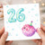 26th Birthday Card, Cute Puffer Fish Party Card