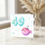 49th Birthday Card, Cute Pink Puffer Fish Party Design
