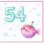 54th Birthday Card, Funny Puffer Fish Party Card