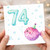74th Birthday Card, Cute Puffer Fish Design