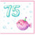 75th Birthday Card, Cute Puffer Fish Design