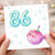 86th Birthday Card, with Cute Pufferfish Design