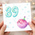 89th Birthday Card, with Cute Pufferfish Design