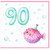 90th Birthday Card, Cute Pufferfish Party Design