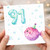91st Birthday Card, Funny Pufferfish Birthday Card