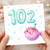 102nd Birthday Card, Cute Underwater Puffer Fish Card