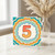 5th Birthday Card, Colourful Rainbow Number 5 Card