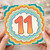 11th Birthday Card, Colourful Number 11 Birthday Card