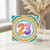 23rd Birthday Card, Colourful Retro Rainbow Number 23 Card