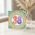 38th Birthday Card, Colourful Rainbow Number 38 Card