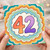 42nd Birthday Card, Colourful Number 42 Birthday Card