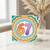 67th Birthday Card, Colourful Retro Rainbow Number 67 Card