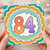 84th Birthday Card, Colourful Retro Number 84 Card