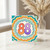 88th Birthday Card, Colourful Retro Rainbow Number 88 Card