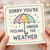 Get Well Soon Card - Sorry You’re Feeling Under the Weather - Cute Umbrella Design - Encouragement Card for Friend, Family or Colleague