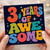 3rd Birthday Card, 3 Years of Awesome Retro Colourful Card