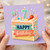 7th Birthday Card, Happy Birthday Cake Slice Card