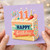 11th Birthday Card, Happy Birthday Cake Design Card