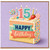 15th Birthday Card, Happy Birthday Cake Design Card