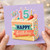 15th Birthday Card, Happy Birthday Cake Design Card