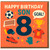 Son 8th Birthday Card - Football Theme - Happy Birthday Son Age 8 - Boys Kids Card with Trophy, Ball and Goal Design